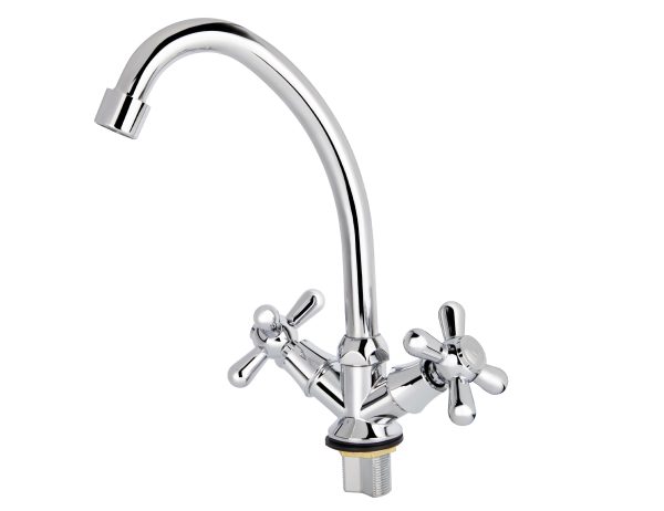 Смеситель VIKO кухня крест керамика / с гайкой