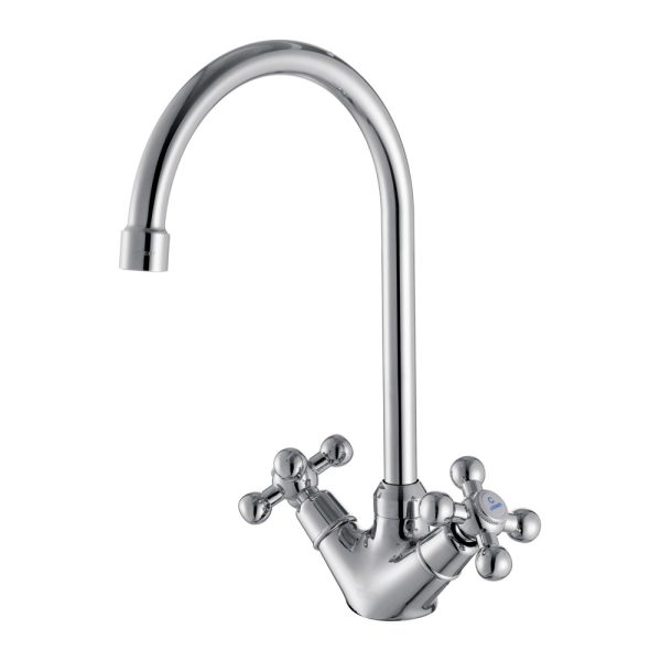 Смеситель KAISER Сarlson кухня крест кер. с гайкой "U"- излив