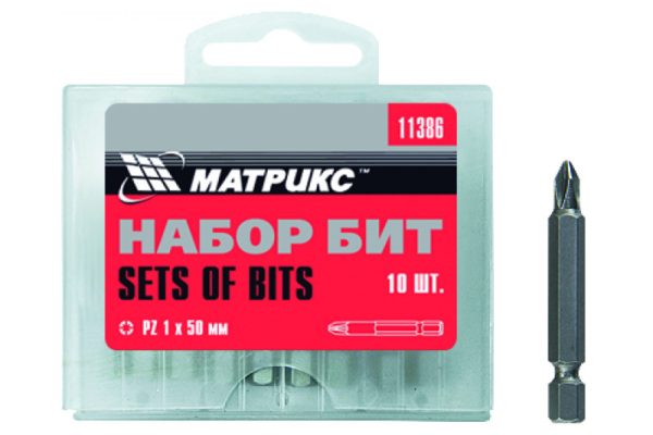 Бита Pz 1*50 мм сталь 45Х MATRIX 11386