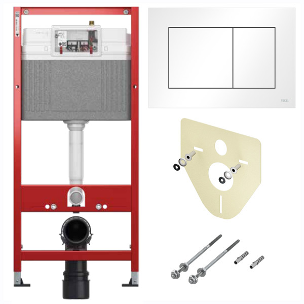 Система инсталляции для унитазов TECE Base с 2-мя клавишами/панель белая