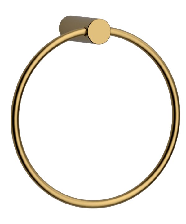 Держатель полотенца круглый KAISER Vita /Нержавейка/Шлифованное золото