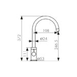 Смеситель KAISER Merkur кухня Ø35, боковой под фильтр /воронёная сталь Смеситель KAISER Merkur кухня Ø35, боковой под фильтр /воронёная сталь