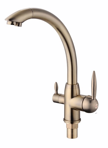 Смеситель VIKO кухня боковой под фильтр (латунь) Ø35, бронза