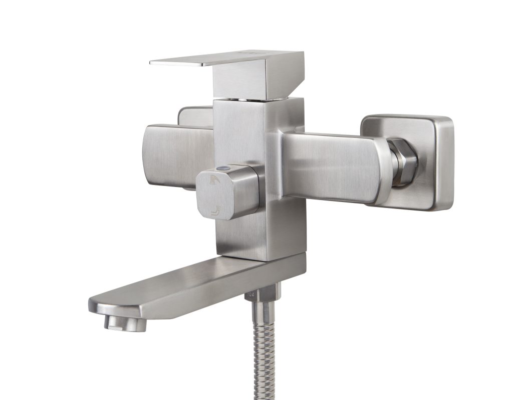 Смеситель VIKO ванна к/н Ø35, серебро, нерж. сталь