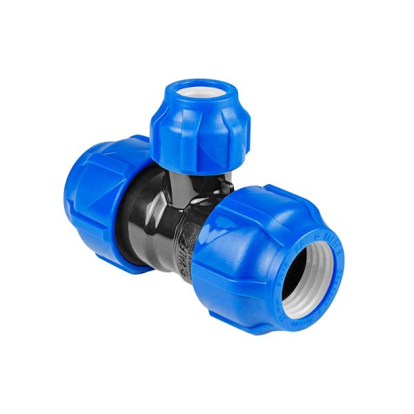 Тройник компрессионный переходной 50/32/50 ПНД Valfex