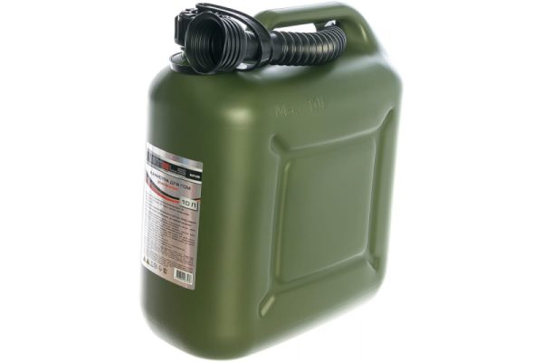 Канистра пластиковая усиленная для ГСМ вертикальная 10 л Stels