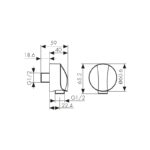 Настенное подключение шланга KAISER 60х40мм /Латунь/Белый матовый