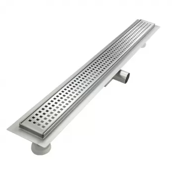 Трап щелевой Горизональный (гидро+сухая защита) 85 см Решетка квадратные ячейки "TIM"