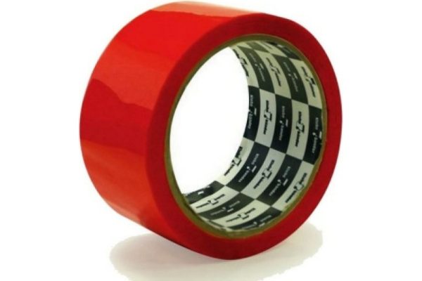 Лента клейкая красная Klebebander 50 мм*57 м 40 мк