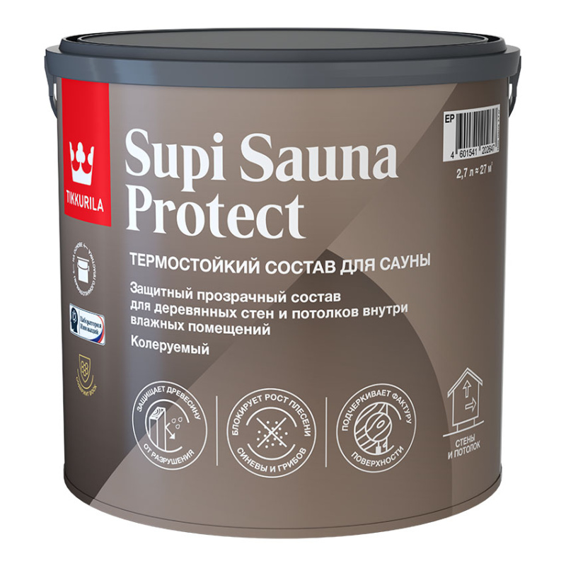 Состав для сауны Tikkurila SUPI SAUNA PROTECT EP 2,7л
