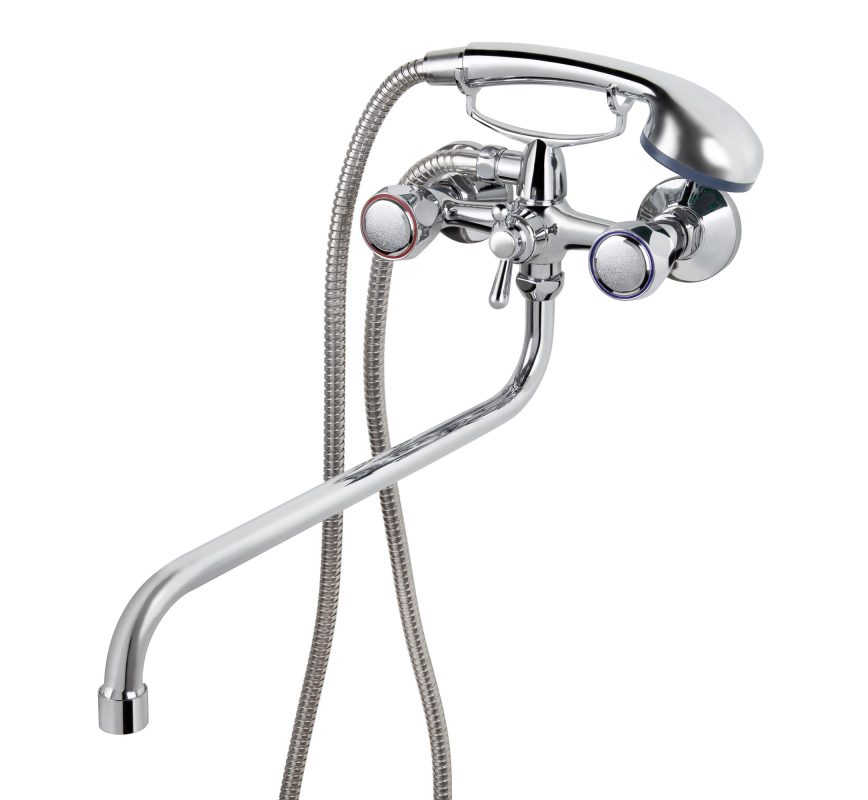 Смеситель VIKO ванна круг керамика (шар/переключатель) круглый излив 34см (латунь)