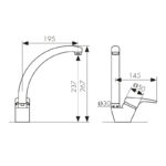 Смеситель KAISER County кухня Ø40 боковой (бежевый мрамор-328) Смеситель KAISER County кухня Ø40 боковой (бежевый мрамор-328)