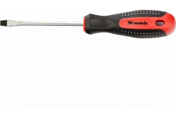 Отвертка SL6*100 мм CrV 3-х компонентная рукоятка anti slip Fusion Matrix 11423