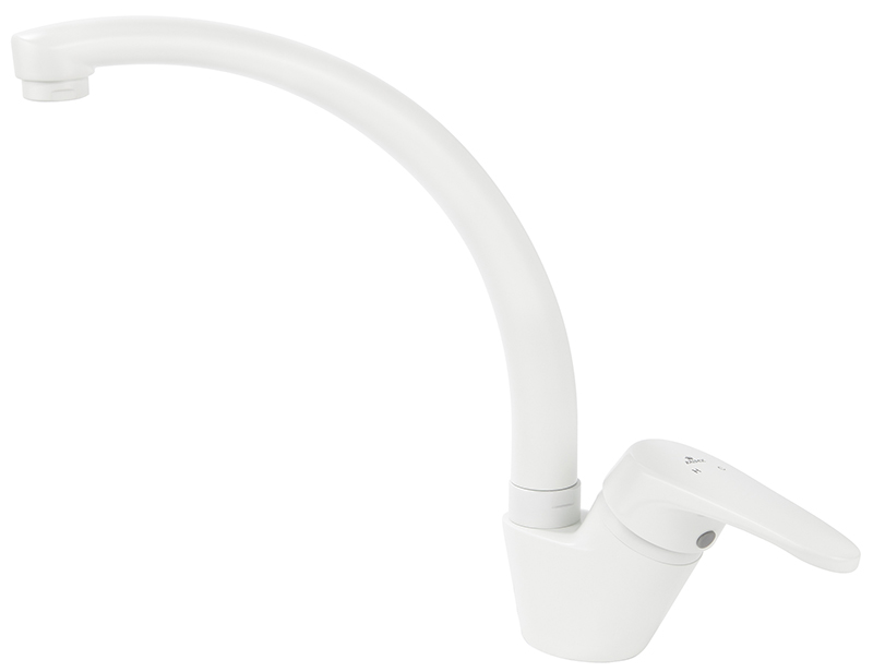 Смеситель KAISER County кухня Ø40, боковой (Белый)