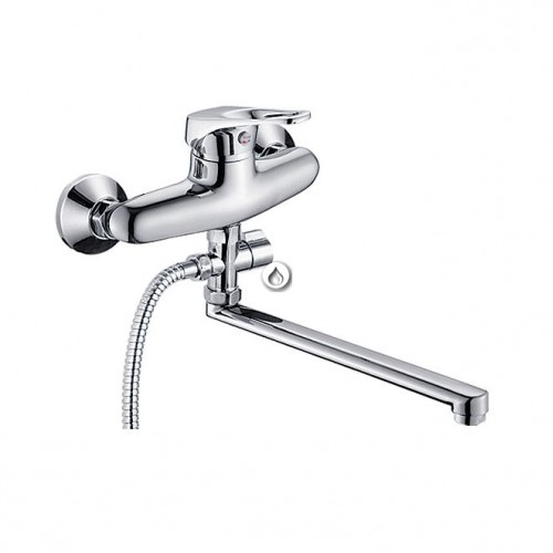 Смеситель для ванны Однорыч. излив (S) 30см карт.40 поворот.дивертор (латунь) ACSOPT B21-040