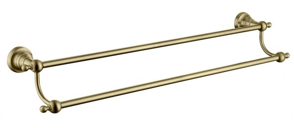 Держатель полотенца(прямой) 2-х уровневая KAISER бронза (латунь)