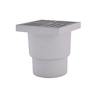 Трап вертикальный выпуск 110мм 150*150мм нерегулируемый решетка нерж. сталь гидрозатвор ТА1212(12706