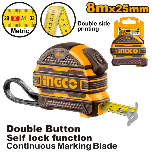 Рулетка 8*25 мм INGCO HSMT08825-1