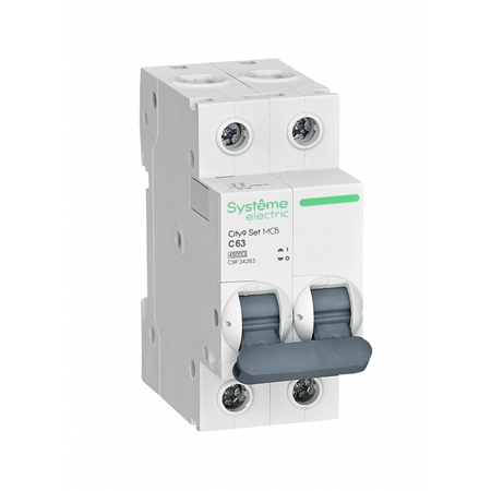 Авт.выкл. City9 Set 2P 63А С 4.5kA 230В (C9F34263) Schneider Electric