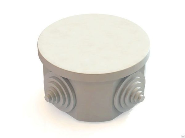 Коробка распаячная нар.монт. d75х40 серая IP44 (упак.60) GE41237