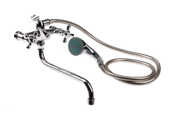 Смеситель для ванны 2-вентильный, излив 30 см (S), (мах. крест) (цинк) Омега 3311-3