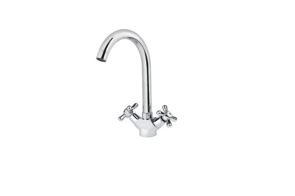 Смеситель VIKO кухня крест кер.R-излив с гайкой