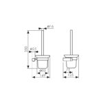 Держатель для туалетного ёршика настенный KAISER Vita /Нержавейка/Чёрный матовый