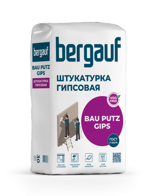 Штукатурка гипсовая Bergauf Bau Putz Gips