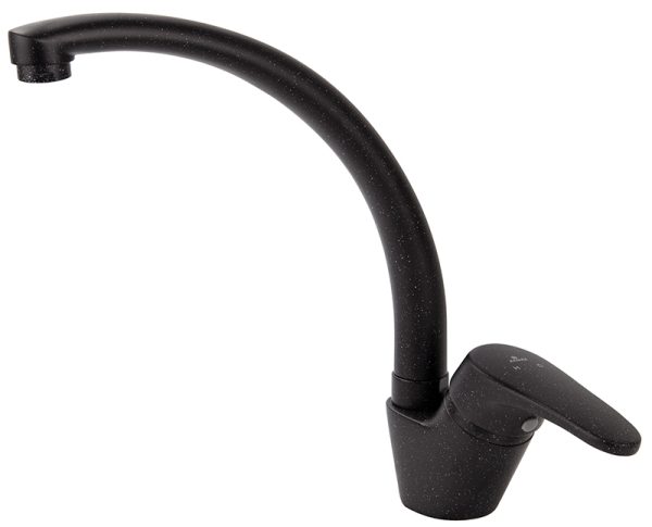 Смеситель KAISER County кухня Ø40 боковой (черный мрамор)