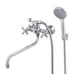 Смеситель VIKO ванна крест керамика (карт/переключатель) излив 28см Смеситель VIKO ванна крест керамика (карт/переключатель) излив 28см