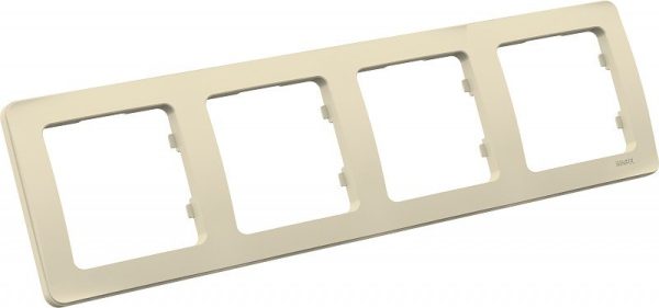 Рамка четырёхместная MASTER, цвет слоновая кость (упак. 15 шт.)