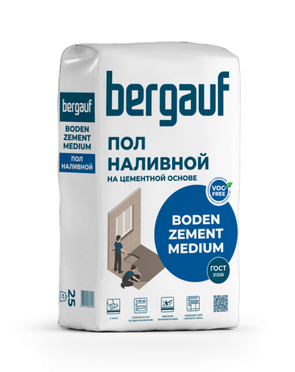 Наливной пол Bergauf Boden Zement Medium