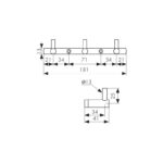 Планка KAISER с 3-мя крючками