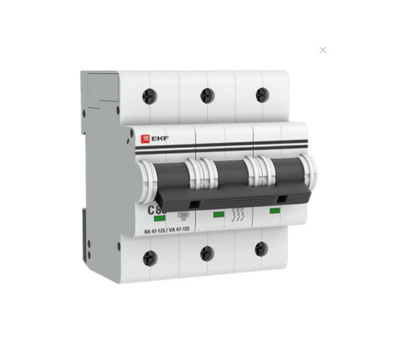 Автоматический выключатель 3P 80А (C) 15кА ВА 47-125 EKF PROxima
