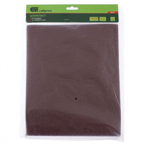 Шлифлист на бумажной основе водостойкий P 40