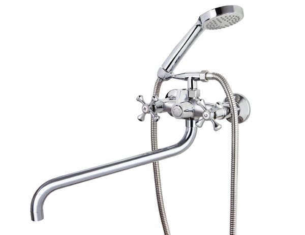 Смеситель VIKO ванна крест керамика (карт/переключатель) излив LUX -33см