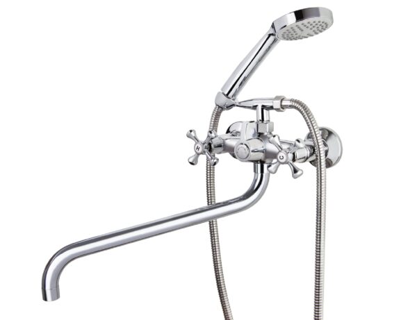 Смеситель VIKO ванна крест керамика (карт/переключатель) излив LUX -33см