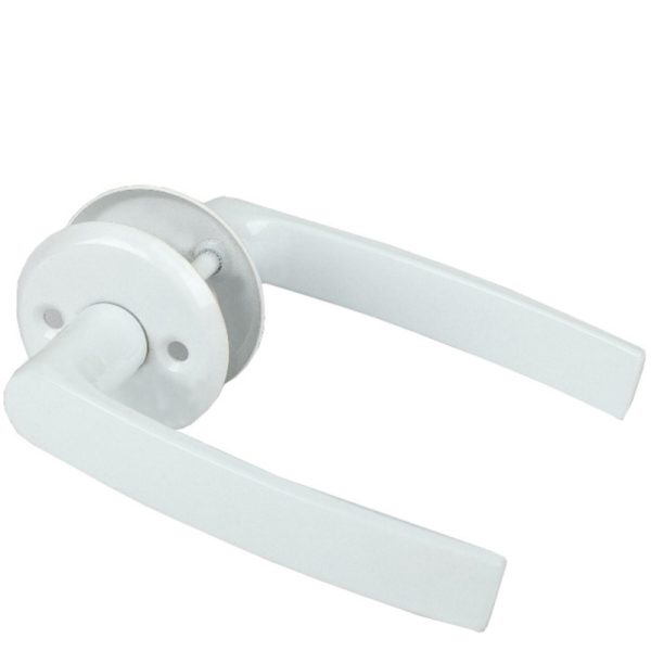 Ручка поворотная для финской двери 16/001 WW (белая) ЭКОНОМ