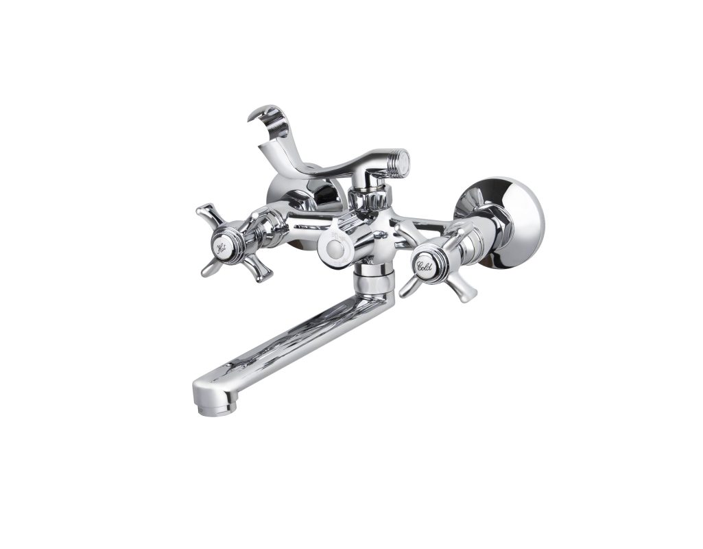 Смеситель VIKO ванна к/н крест (кер/переключатель) излив 18см (латунь)