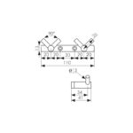 Планка KAISER с 2-мя V-крючками Планка KAISER с 2-мя V-крючками