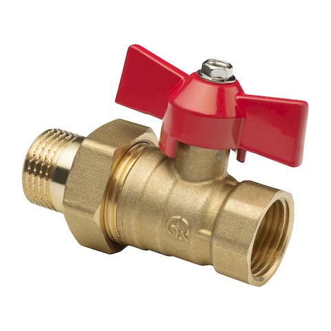 Кран шаровой 3/4" в/н баб. (американка) прямой "Aqualink" (5/80)