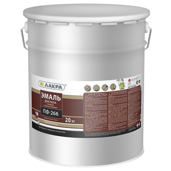 Эмаль ПФ-266 Лакра золотисто-коричневая 20кг Л-С