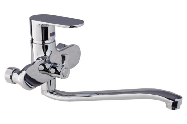 Смеситель для ванны Однорыч. излив 30см (S) карт.40 встр.дивер "CALORIE Люкс" 2533 B45