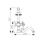 Смеситель KAISER Carlson Style для ванны к/н крест керамика (керам. дивертор)(бронза) Смеситель KAISER Carlson Style для ванны к/н крест керамика (керам. дивертор)(бронза)