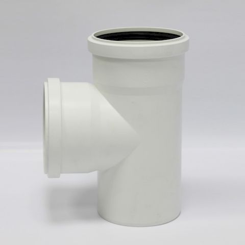 Тройник 110/110 угол 87. (20) белый ДИГОР