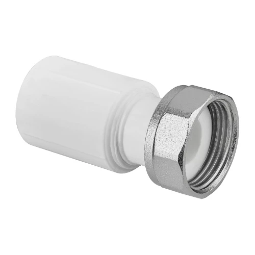 Муфта полипропиленовая с накидной гайкой 25 х 3/4" (пласт штуцер) (120/20) "RTP"