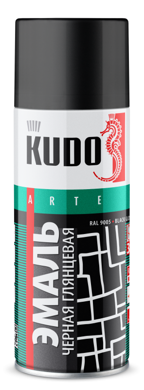 Эмаль универсальная KUDO KU-1002 черная глянцевая