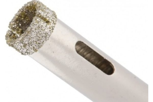 Сверло алмазное по керамограниту 8*67 мм 3-гранный хвостовик MATRIX 2 шт