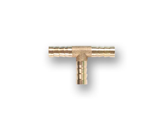 Переходник соединение елочка 8 мм Т-образное латунь ECO AB-T-E08