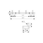 Планка KAISER с 4-мя крючками